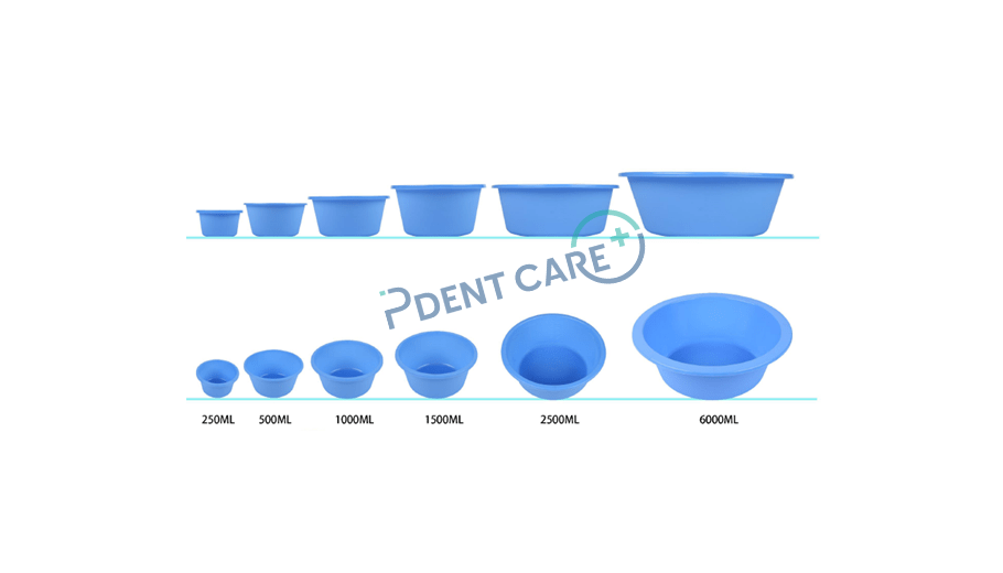 PDent Care disposable bowls in various sizes, essential for medical supplies in Malaysia.