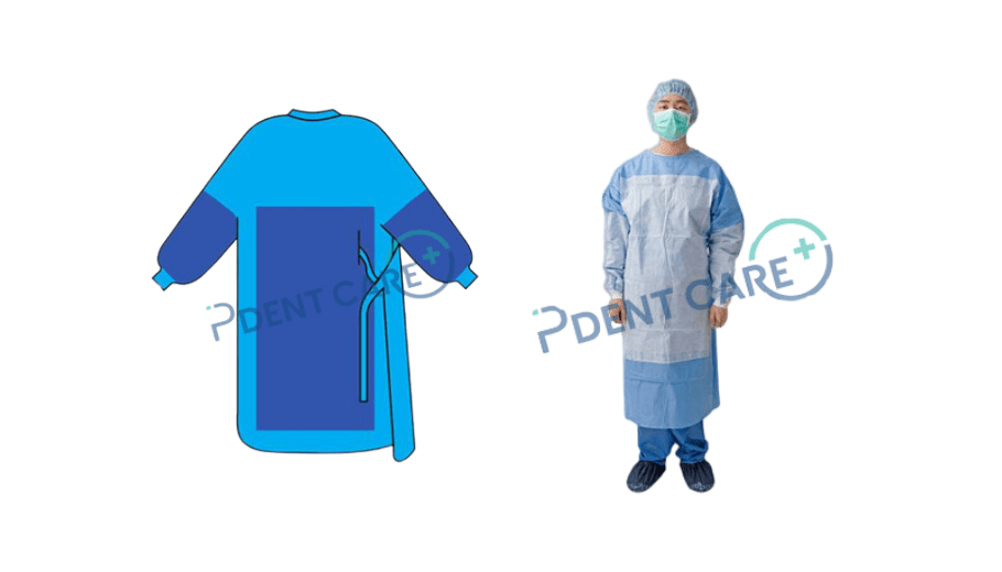 Reinforced surgical gown from PDent Care medical supplies provider in Malaysia.